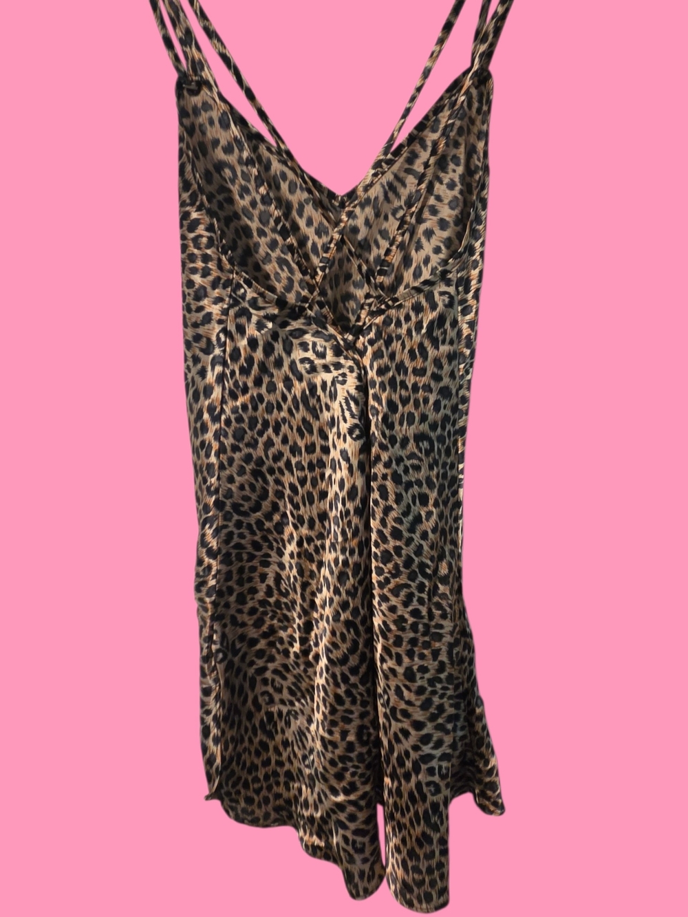 Leopard Print Slip Dress - Women Intimates & Sleepwear - Picture 2 of 2